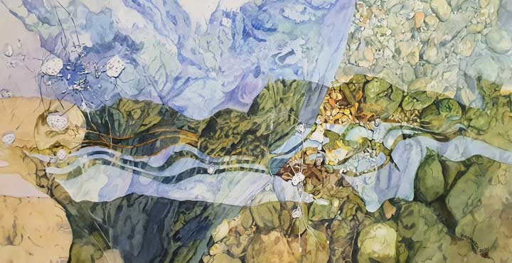 Bronwen Schalkwyk's AQUA SHADES - watercolour by Bronwen Schalkwyk