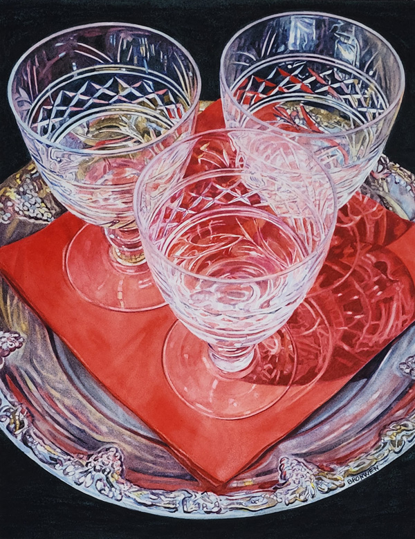 Bronwen Schalkwyk's BUTLERS TRAY - watercolour by Bronwen Schalkwyk
