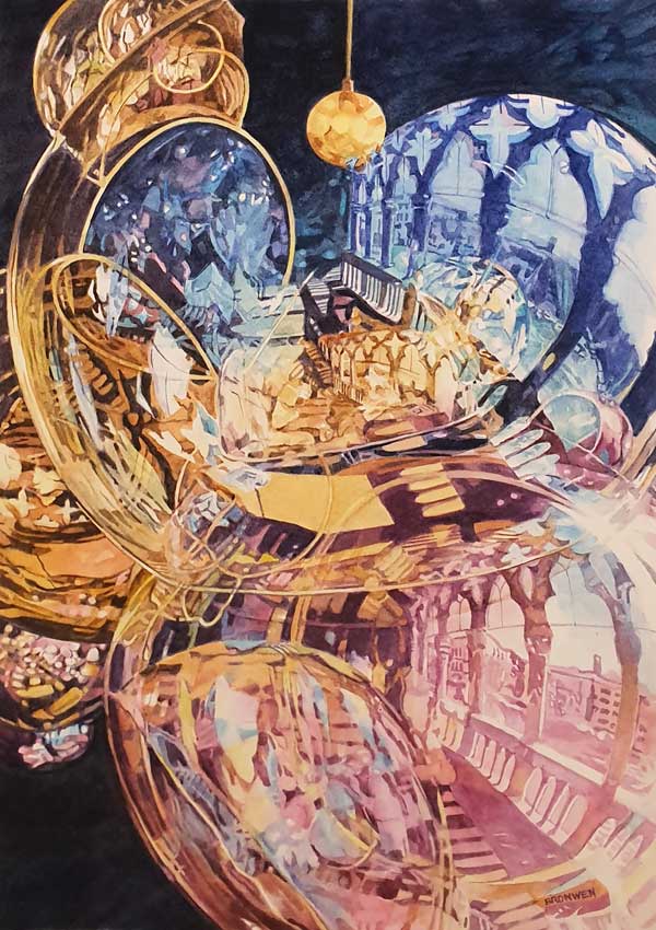 Bronwen Schalkwyk's GLASS BUBBLES - watercolour by Bronwen Schalkwyk