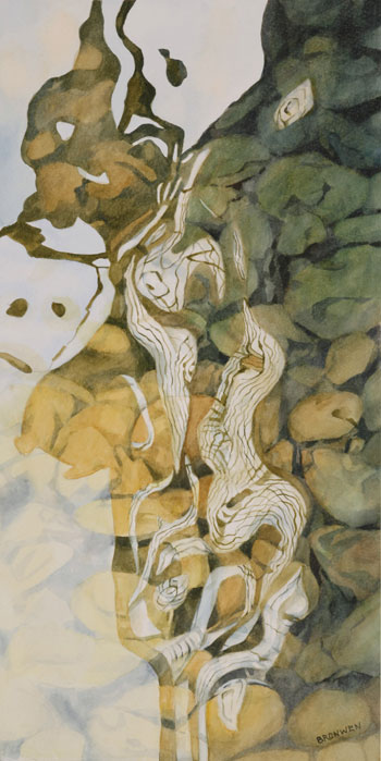 Bronwen Schalkwyk's PHANTOM FLOW 1 - 220mm x 435mm watercolour by Bronwen Schalkwyk