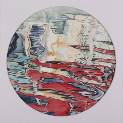 Bronwen Schalkwyk's RIPPLE OF LIGHT 2 - 175mm diameter watercolour by Bronwen Schalkwyk