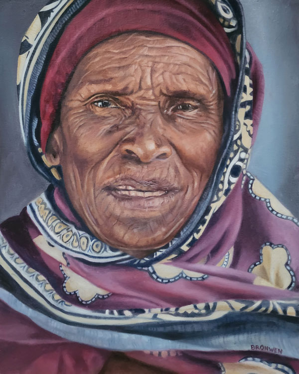 Bronwen Schalkwyk's UNTITLED PORTRAIT - Oil Painting by Bronwen Schalkwyk